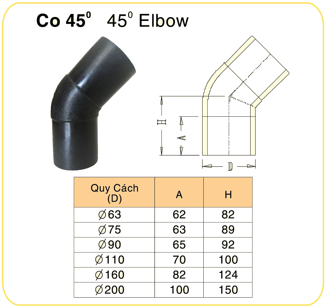 HDPE đúc đối đầu