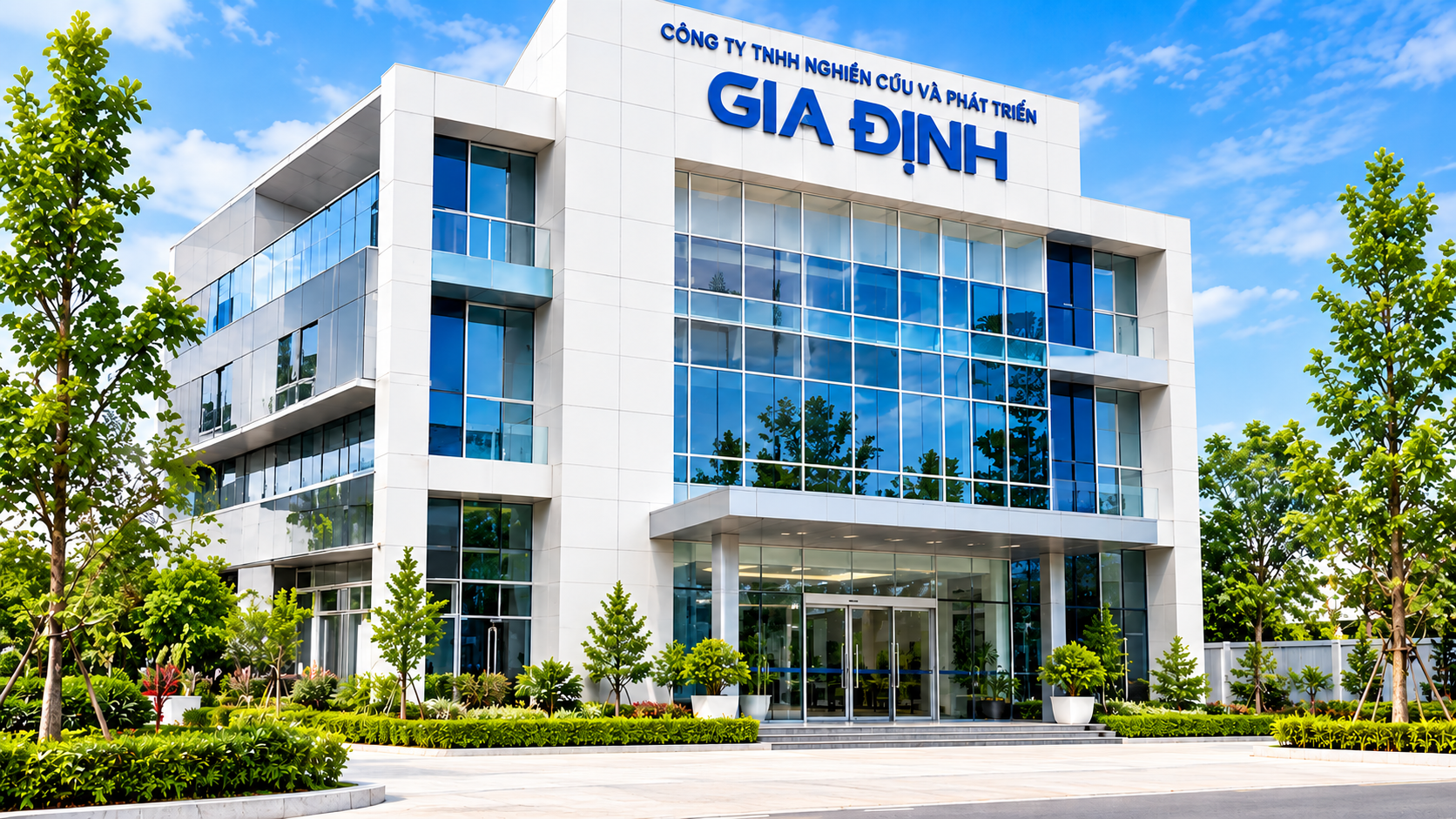 Hình minh họa khu giới thiệu doanh nghiệp từ mẫu giao diện